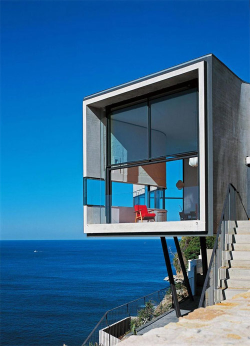 ديكور منزل حديث على "حافة الجبل البحر" - من التصاميم النادرة